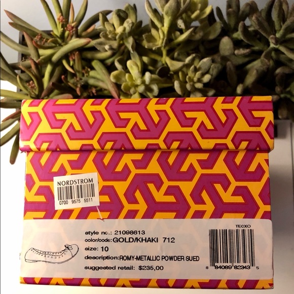 NIB, Tory Burch Gold/Khaki flats - Picture 5 of 5